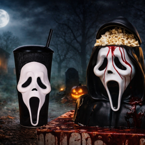 Scream 7 Ghost Face Popcorn bucket and Cup | Limited Edition Cinema Collectible at themoviemerch.com