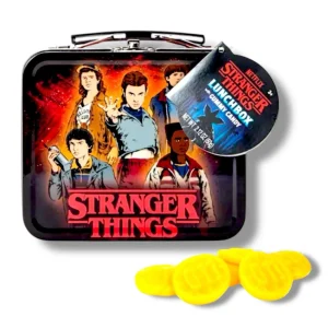 Stranger Things Mini Lunch Box with Pineapple Waffle Gummies | Netflix Collectible at themoviemerch.com