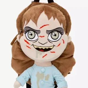 The Exorcist Regan 17” Plush Doll Backpack | Bioworld at themoviemerch.com