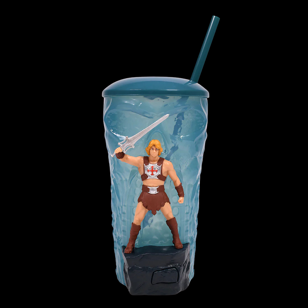 Masters of the Universe Castle Grayskull Popcorn Bucket and Cup Combo featuring detailed Eternia fortress design and themed collectible cup.