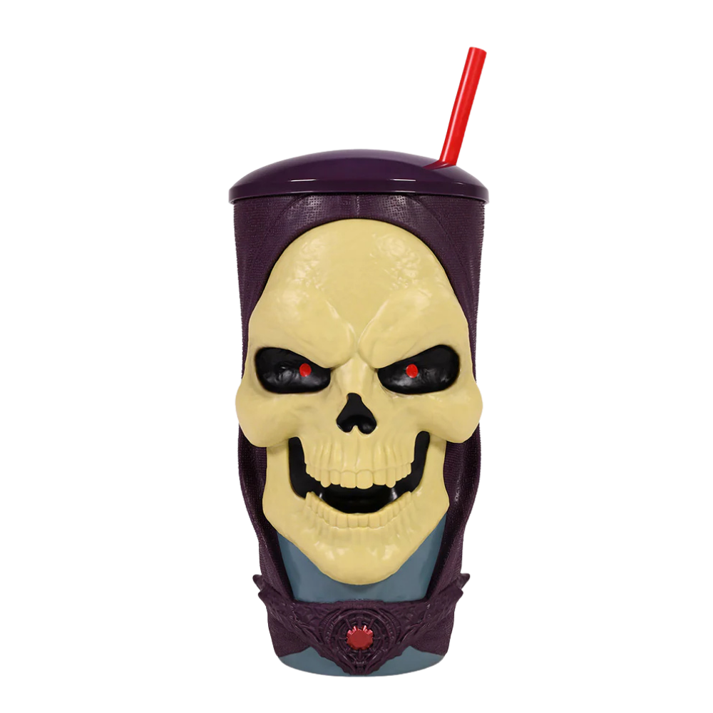 Masters of the Universe Castle Grayskull Popcorn Bucket and Cup Combo featuring detailed Eternia fortress design and themed collectible cup.