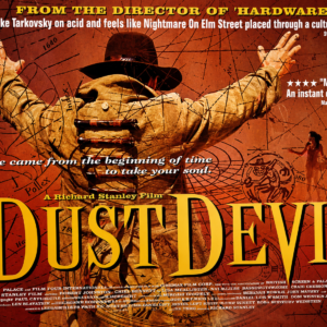 Original Dust Devil UK Quad movie poster featuring artwork by Graham Humphreys