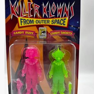 Killer Klowns from Outer Space Candy Rudy and Candy Shorty Limited Edition 700 SDCC 2026 action figures by Syndicate Collectibles