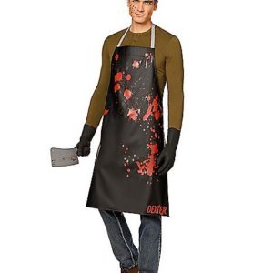 Adult Dexter Apron Costume Kit with prop knife