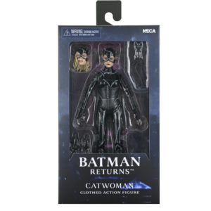 NECA Batman Returns Catwoman 8-inch action figure featuring Michelle Pfeiffer likeness and black fabric costume